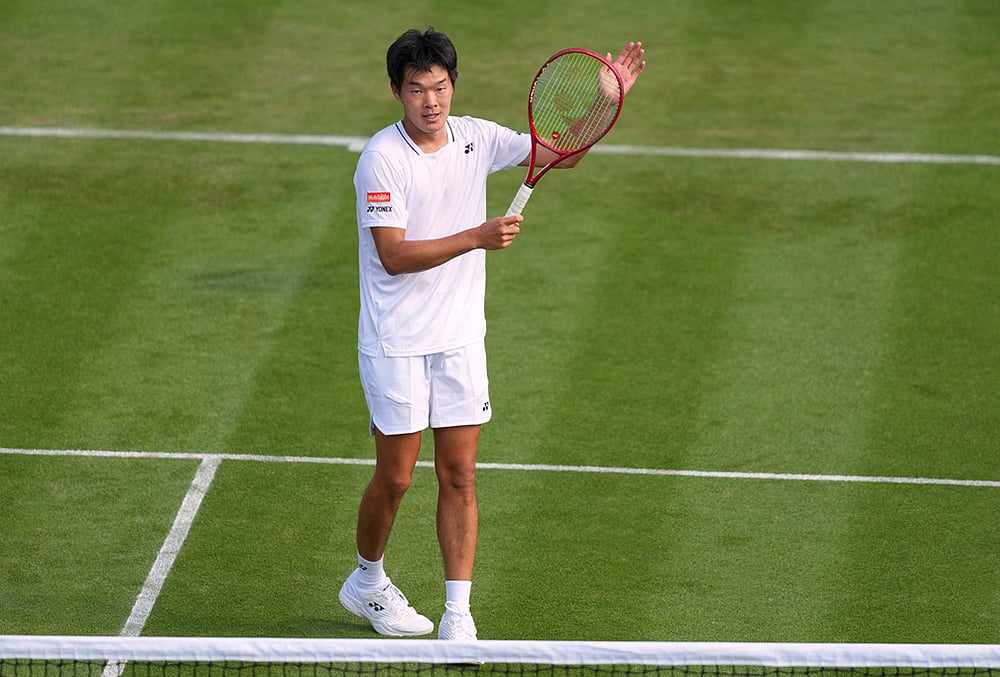 Britain Wimbledon Tennis Championships 2026 highlights-Michael Zheng of the United States
