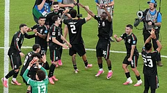 Players from Mexico celebrate after the World Cup Group A soccer match between Mexico and South Korea in Zapopan, near Guadalajara, Mexico, Thursday, June 18, 2026. - AP Photo/Silvia Izquierdo