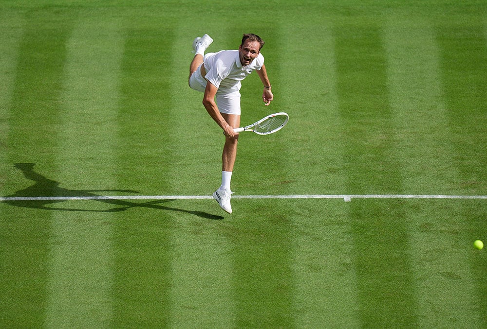 Britain Wimbledon Tennis day 1 mens singles highlights-Daniil Medvedev of Russia
