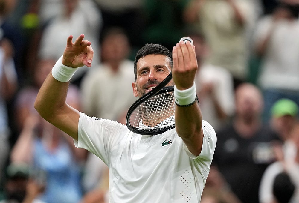 Britain Wimbledon Tennis day 1 mens singles highlights-Novak Djokovic of Serbia