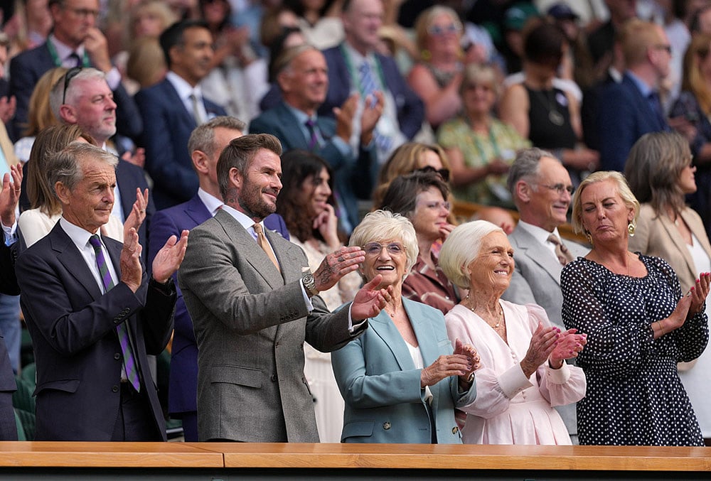 Britain Wimbledon Tennis day 1 mens singles highlights-David Beckham