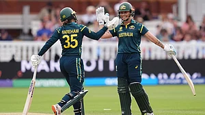 | Photo: Adam Davy/PA via AP : Australia women will take on West Indies in the semi-final of the ICC Women's T20 World Cup in Kennington Oval on Tuesday, June 30.