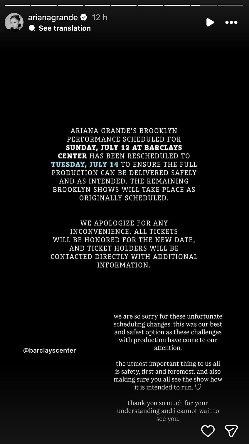 Grandes apology