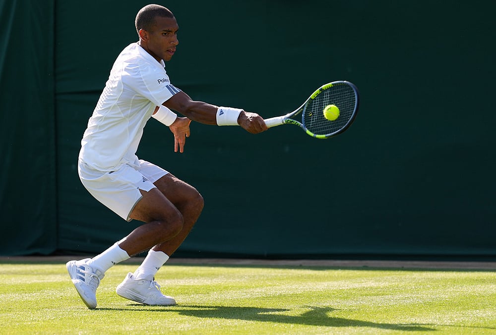 Britain Wimbledon Tennis day 1 mens singles highlights-Felix Auger-Aliassime