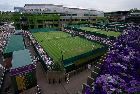 General view on day one of the Wimbledon Tennis Championships in London, Monday, June 29, 2026.