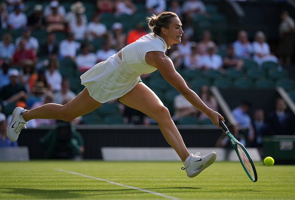Britain Wimbledon Tennis day 1 womens singles highlights-Aryna Sabalenka of Belarus