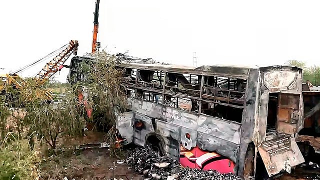 Rajasthan: 8 Killed, 24 Injured as Bus Catches Fire After Ramming Truck in Dausa  - null