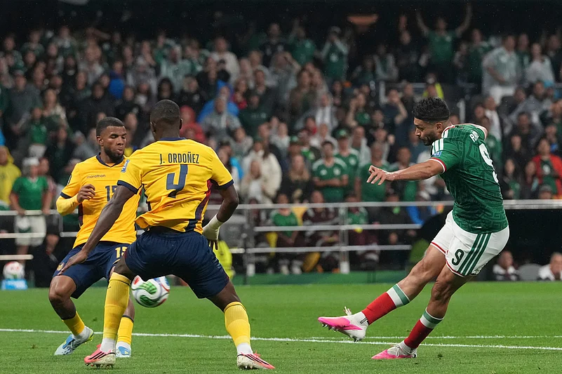 Mexico vs Ecuador, FIFA World Cup 2026 Rd 32 Raul Jimenez scores AP Photo