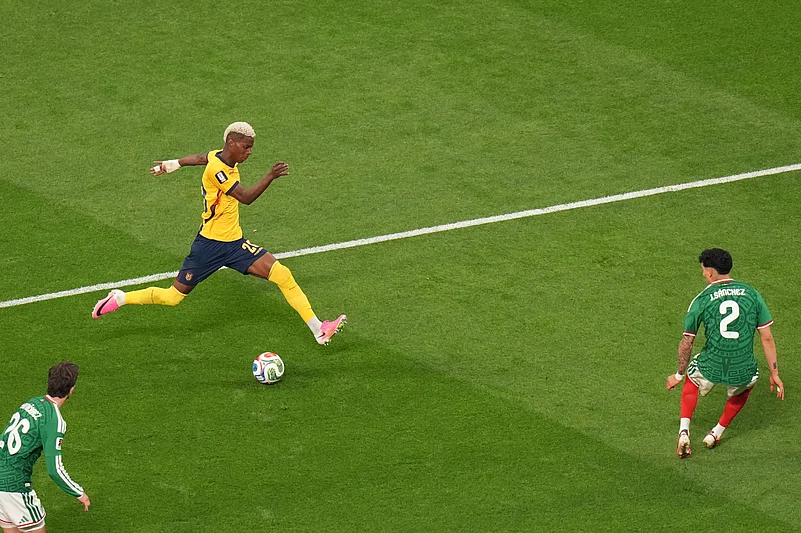 Mexico vs Ecuador, FIFA World Cup 2026 Rd 32 Nilson Angulo Shoots 2 AP Photo