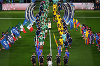 Mexico Vs Ecuador, FIFA World Cup 2026: See Best Photos From Round Of 32 Clash At Mexico City Stadium (AP Photo/Silvia Izquierdo) : Players and referees enter the field before the World Cup round of 32 soccer match between Mexico and Ecuador in Mexico City, Tuesday, June 30, 2026.