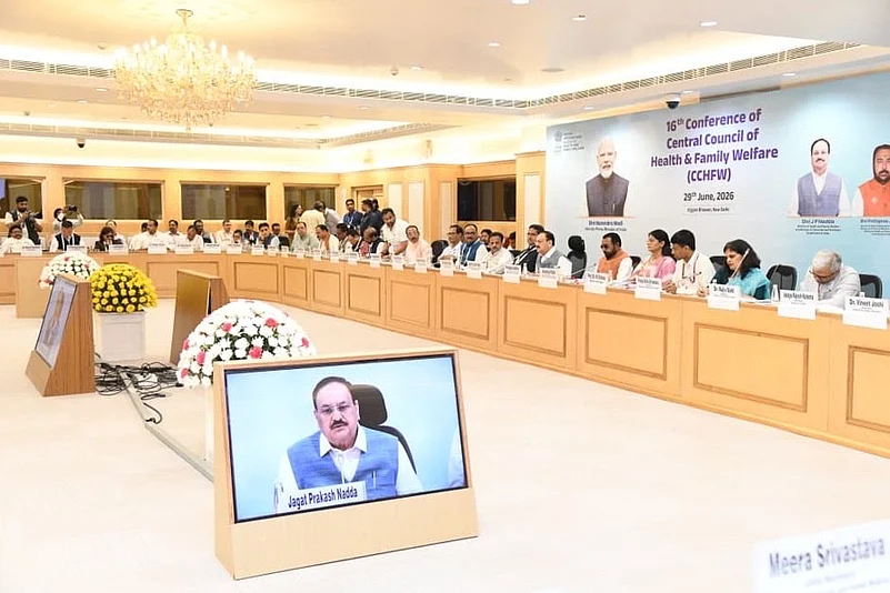 Union Health Minister JP Nadda addresses the 16th CCHFW conference