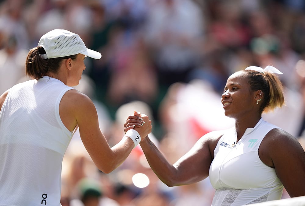 Iga Swiatek vs Taylor Townsend Wimbledon 2026 tennis highlights