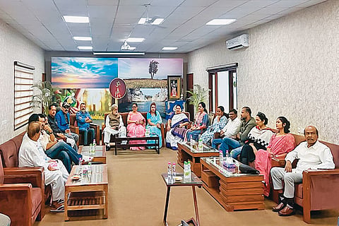 Ditching Didi: The Trinamool Congress rebels at the home of Bhupender Yadav in New Delhi