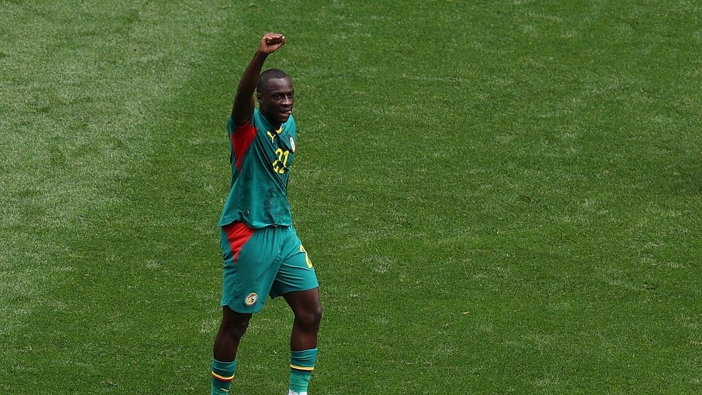 Senegal's Habib Diarra celebrates scoring his side's opening goal against Belgium during the World Cup round of 32 soccer match in Seattle. - AP Photo/Maddy Grassy