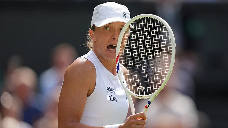 Poland's Iga Swiatek will take on Czechia Karolina Pliskova in the second round of Wimbledon 2026 at the All England Lawn Tennis and Croquet Club, London on Thursday, July 2. - AP Photo/Maja Smiejkowska