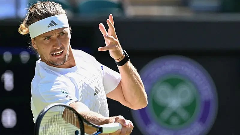 Alexander Zverev leading from the front has already won two out of the five sets - GETTY IMAGES