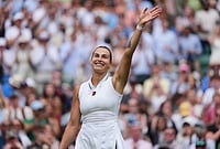 Sabalenka Breaks Djokovic's Historic Record In Wimbledon Escapade | See The Best Photos | Photo: AP/Kin Cheung : Aryna Sabalenka of Belarus celebrates her victory against McCartney Kessler of the United States in their second round women's singles match, at Wimbledon Tennis Championships in London, Wednesday, July 1, 2026.