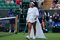 Fashion And Fireworks! Osaka Crushes Gasanova In Flawless Wimbledon Display (AP Photo/Kirsty Wigglesworth) : Naomi Osaka of Japan enters the court for the second round women's singles match against Anastasia Gasanova of Russia at the Wimbledon Tennis Championships in London, Wednesday, July 1, 2026.