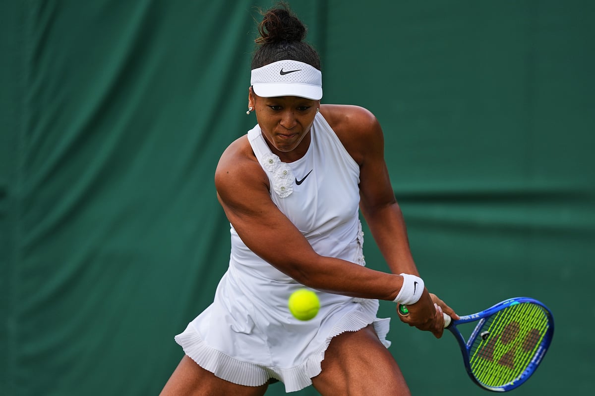 Naomi Osaka Vs Anastasia Gasanova Wimbledon 2026 Osaka returns the ball AP Photo