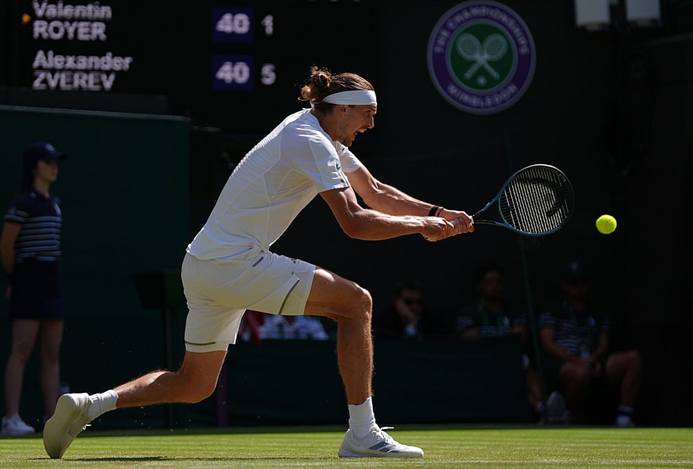 Alexander Zverev Vs Valentin Royer Wimbledon 2026 photos day 4
