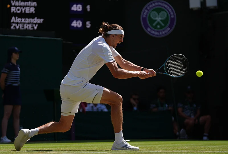 Alexander Zverev Vs Valentin Royer Wimbledon 2026 photos day 4