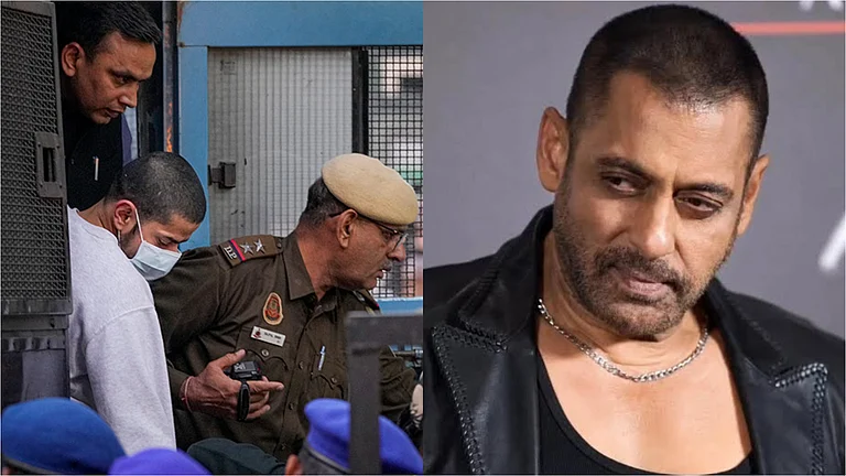 Gangster Anmol Bishnoi wants to surrender in Salman Khan house firing case - Left pic- PTI/Ravi Choudhary, Right pic - Instgaram