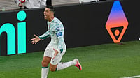 Portugal Vs Croatia, FIFA World Cup 2026 In Pics: See Best Photos From Round Of 32 Clash At Toronto Stadium (AP Photo/Sam Balkansky) : Portugal's Cristiano Ronaldo (7) celebrates after scoring their first during the World Cup round of 32 soccer match between Portugal and Croatia in Toronto, Thursday, July 2, 2026.
