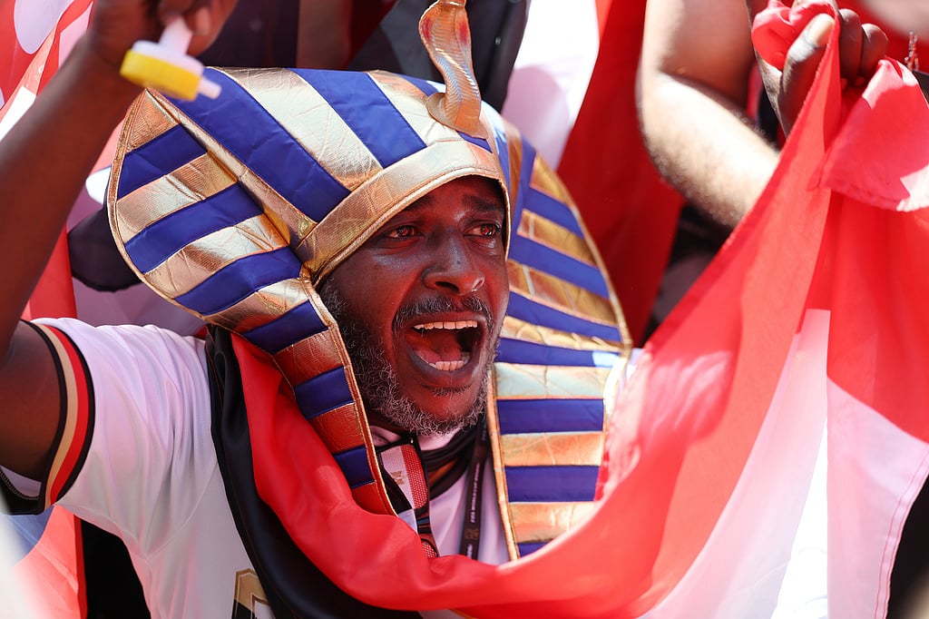 Egypt fans cheer outside the stadium before the World Cup round of 32 soccer match between Australia and Egypt in Arlington - Gareth Patterson/AP Photo