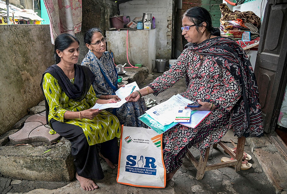 The Special Intensive Revision (SIR) is a voter list verification exercise being conducted by the ECI to update and verify electoral rolls. - | Photo: PTI