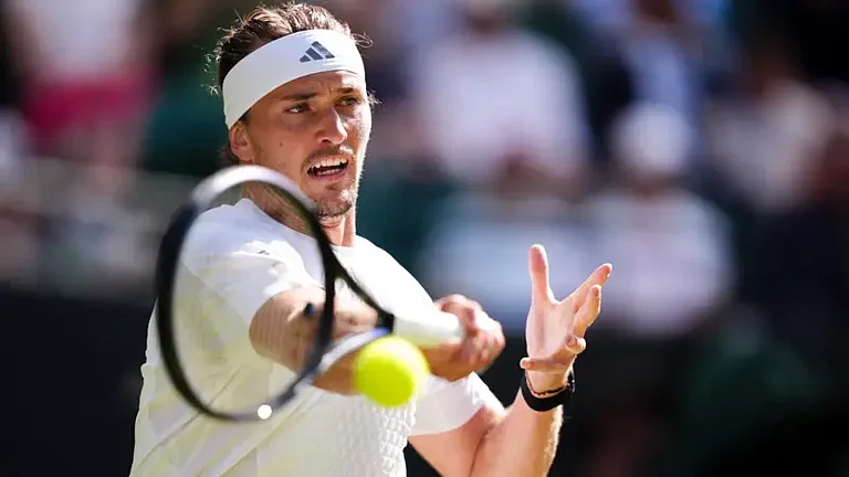 The German Second Seed Claims The First Set 6-2. - AP