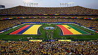 Colombia Vs Ghana, FIFA World Cup: See Best Photos From Round Of 32 Clash At Kansas City Stadium AP Photo/Reed Hoffmann : General view during the pregame ceremony before the World Cup round of 32 soccer match between Colombia and Ghana in Kansas City, Mo., Friday, July 3, 2026.