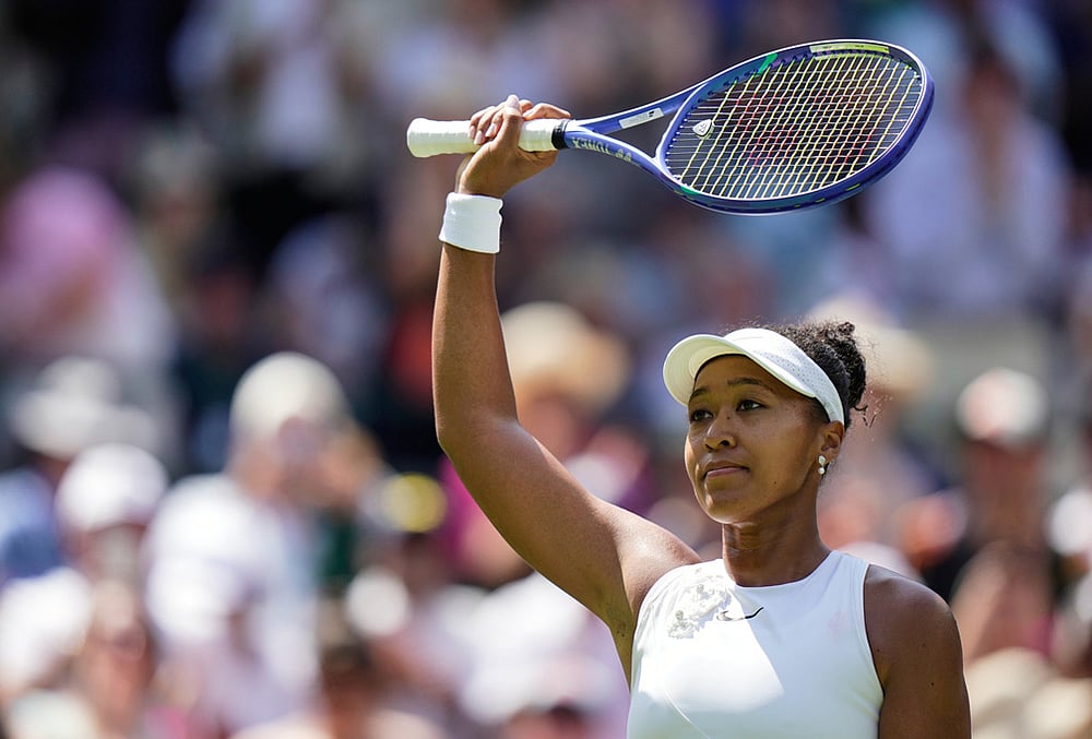 Naomi Osaka of Japan celebrates winning the third round women's singles match against Daria Kasatkina of Australia at the Wimbledon Tennis Championships in London, Friday, July 3, 2026. - | Photo: AP/Brian Inganga