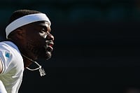 Frances Tiafoe Vs Alexander Bublik LIVE Score, Wimbledon 2026: American In Tight Contest Against Kazak Player At SW19 AP/Kirsty Wigglesworth : Frances Tiafoe of the United States looks on during his third round men's singles match against Alexander Bublik of Kazakhstan
