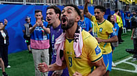 Brazil Vs Norway Live Streaming, FIFA World Cup 2026 Round Of 16: Preview, Predicted XIs, H2H, When, Where To Watch (AP Photo/David J. Phillip) : Brazil's Matheus Cunha (9) celebrates after the World Cup round of 32 soccer match between Brazil and Japan in Houston, Monday, June 29, 2026.