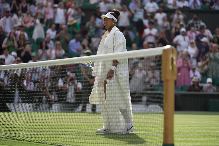 Naomi Osaka of Japan enters the centre court to play against Aryna Sabalenka of Belarus - AP/Brian Inganga