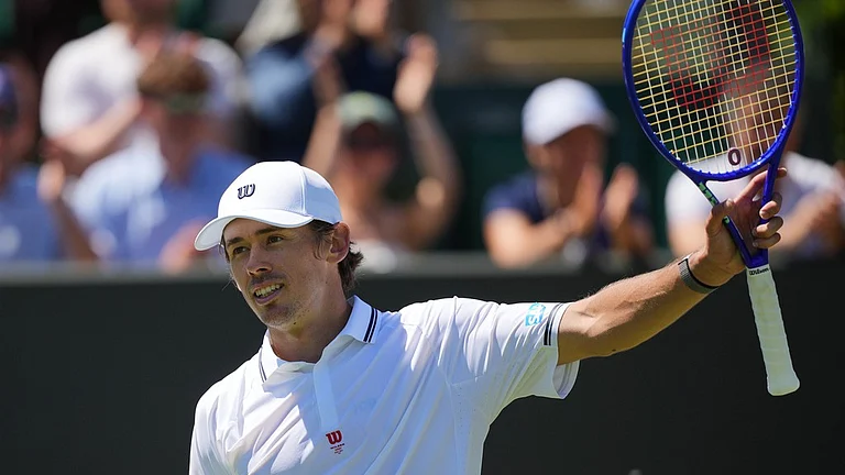 Alex de Minaur takes on Flavio Cobolli in round of 16 clash of Wimbledon 2026 at the Court 1 on Tuesday, July 6. - AP Photo/Kin Cheung
