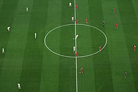 AP/Sam Hodde : Spain and Portugal play a World Cup round of 16 soccer match in Arlington, Texas, near Dallas, Monday