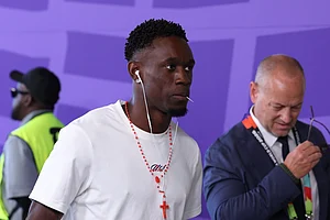 AP/Maddy Grassy : United States' Folarin Balogun arrives for the World Cup round of 16 soccer match between the United States and Belgium in Seattle, Monday, July 6, 2026.