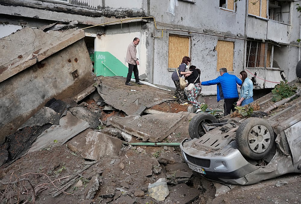Russian missile attack in Kyiv