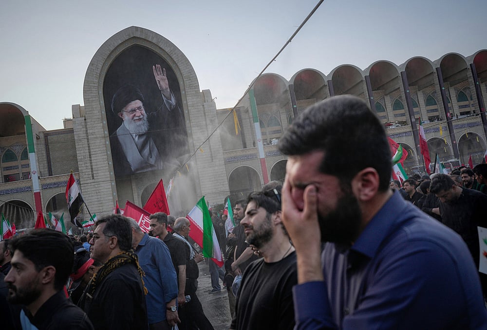 ayatollah ali khamenei casket grand mosalla