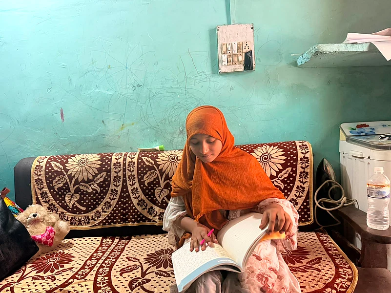 Nasreen, a class 9th Student who maintains the heat register for her whole family.