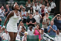 | Photo: AP/Kin Cheung : Coco Gauff of the United States reacts after winning against Belinda Bencic of Switzerland in their fourth round women's singles match at the Wimbledon Tennis Championships in London, Sunday, July 5, 2026.