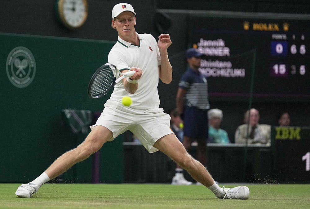 Jannik Sinner Vs Shintaro Mochizuki wimbledon tennis photos
