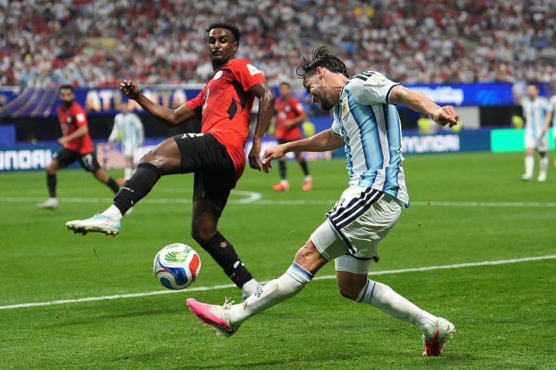 Argentina Vs Egypt FIFA World Cup 2026 RO16 Haissem Hassan and Nicolas Tagliafico AP Photo