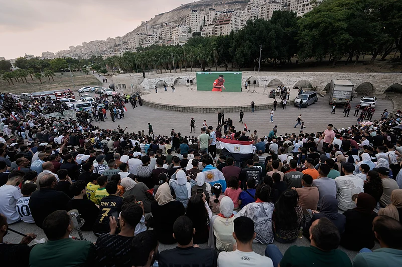 Argentina Vs Egypt FIFA World Cup 2026 RO16 west bank watch party AP Photo