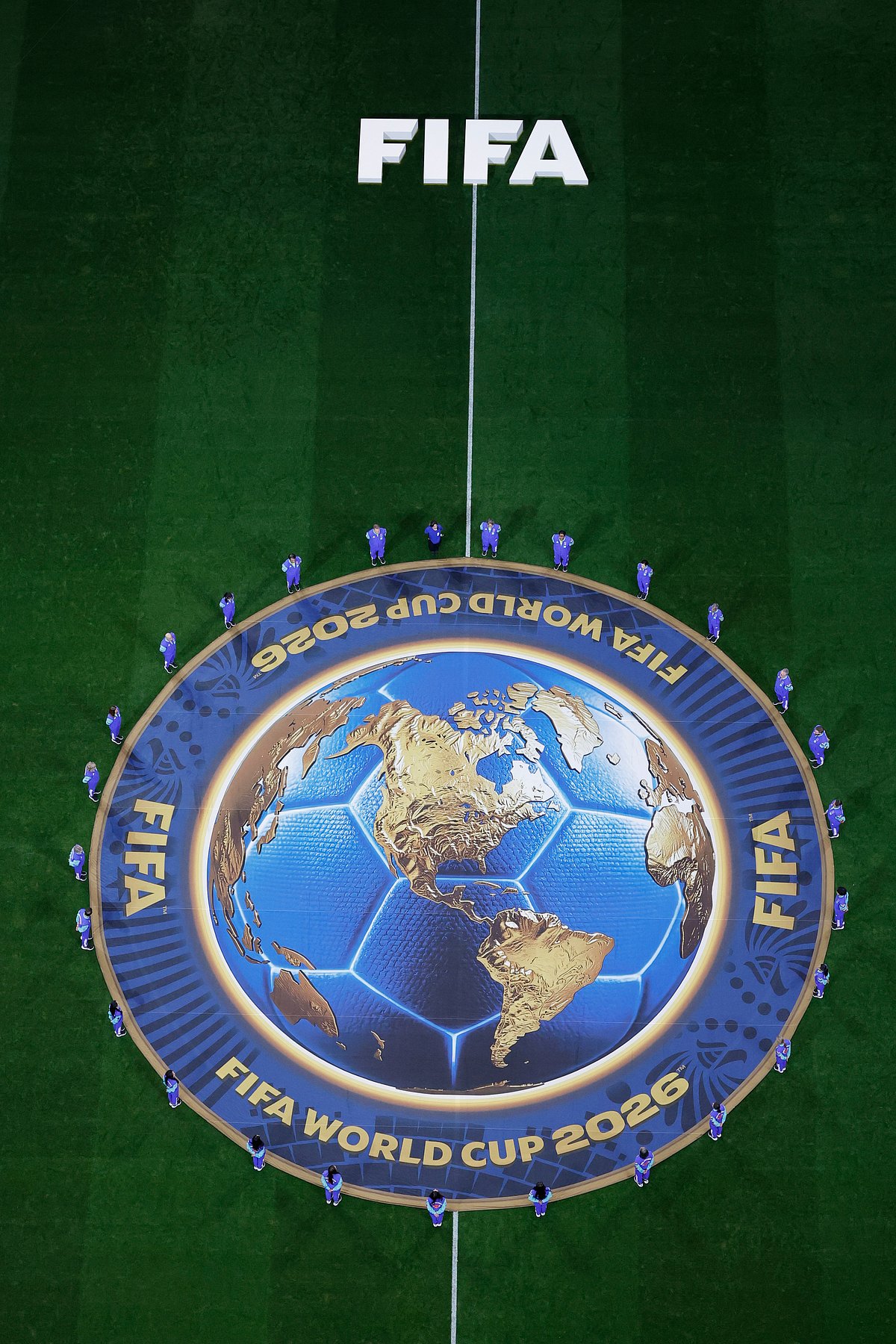 Argentina Vs Egypt FIFA World Cup 2026 RO16 FIFA Logo Vertical AP Photo