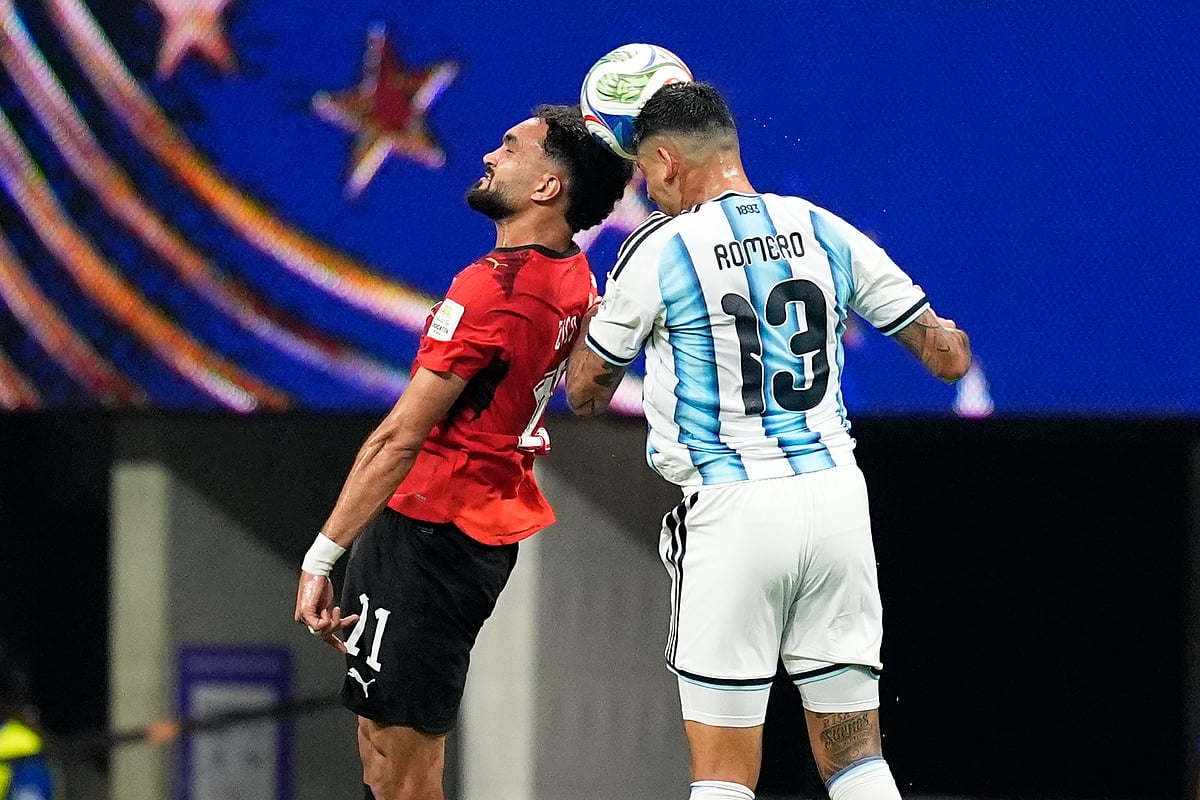 Argentina Vs Egypt FIFA World Cup 2026 RO16 Mostafa Zico and Cristian Romero AP Photo