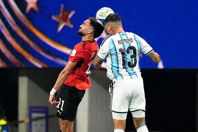 Argentina Vs Egypt FIFA World Cup 2026 RO16 Mostafa Zico and Cristian Romero AP Photo