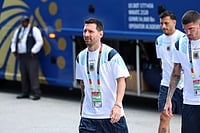 Argentina Vs Egypt, FIFA World Cup 2026: See Best Photos From High-Voltage Round Of 16 Clash At Atlanta Stadium (AP Photo/Colin Hubbard) : Argentina's Lionel Messi arrives at the stadium for the World Cup round of 16 soccer match between Argentina and Egypt in Atlanta, Tuesday, July 7, 2026.