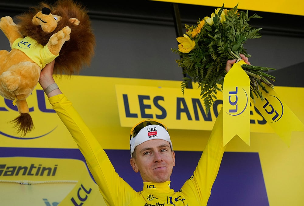 Tour de France Cycling race third stage gallery Pogačar yellow jersey 2026
